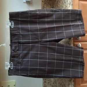 Ralph Lauren Golf Chocolate Brown Tattersall Plaid 19" Long Shorts. Sz. 6
